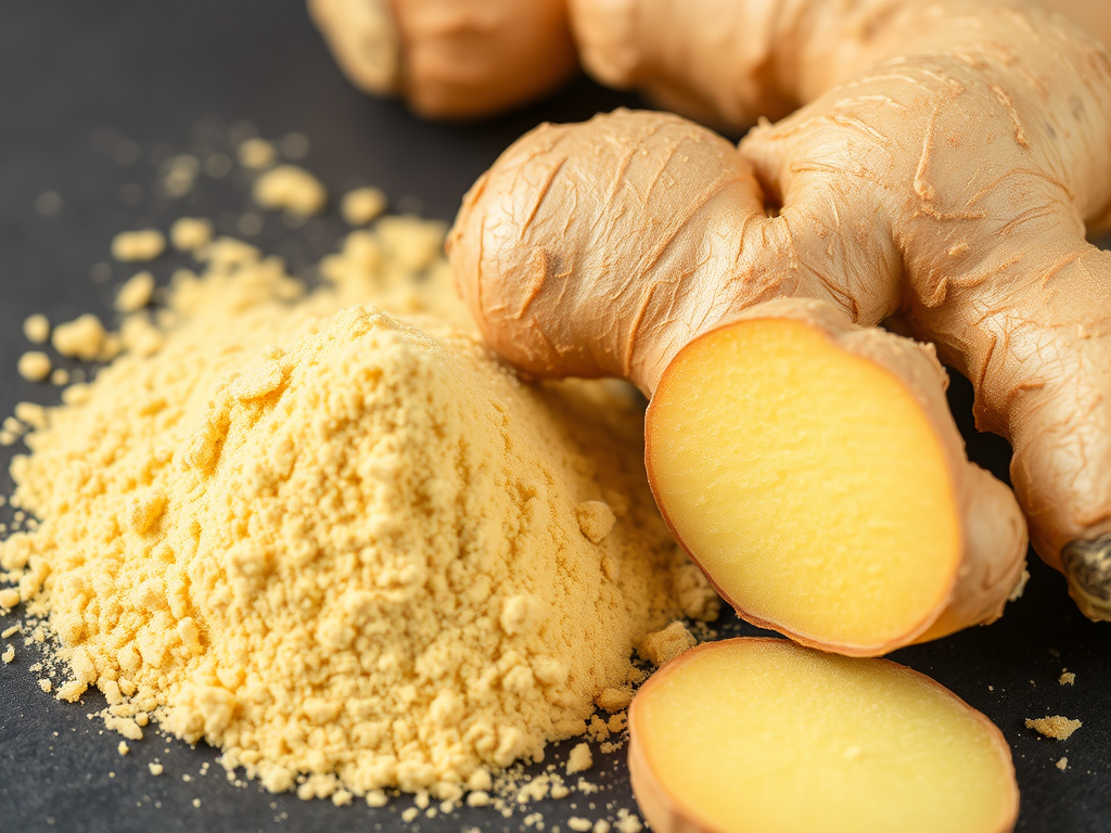 Jengibre (Zingiber officinale) – en polvo o fresco.