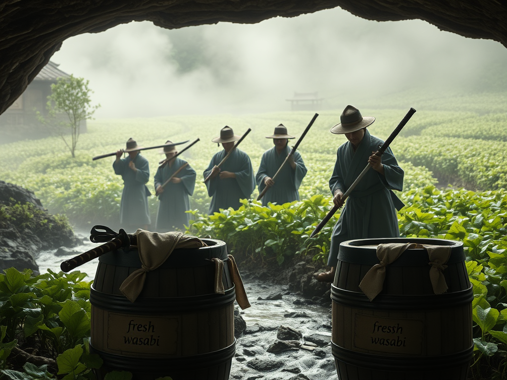 La guerra del wasabi: cuando los samuráis volvieron verde al shogunato