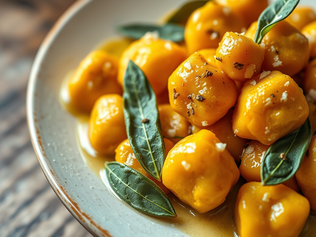 Gnocchis de calabaza con salsa de salvia
