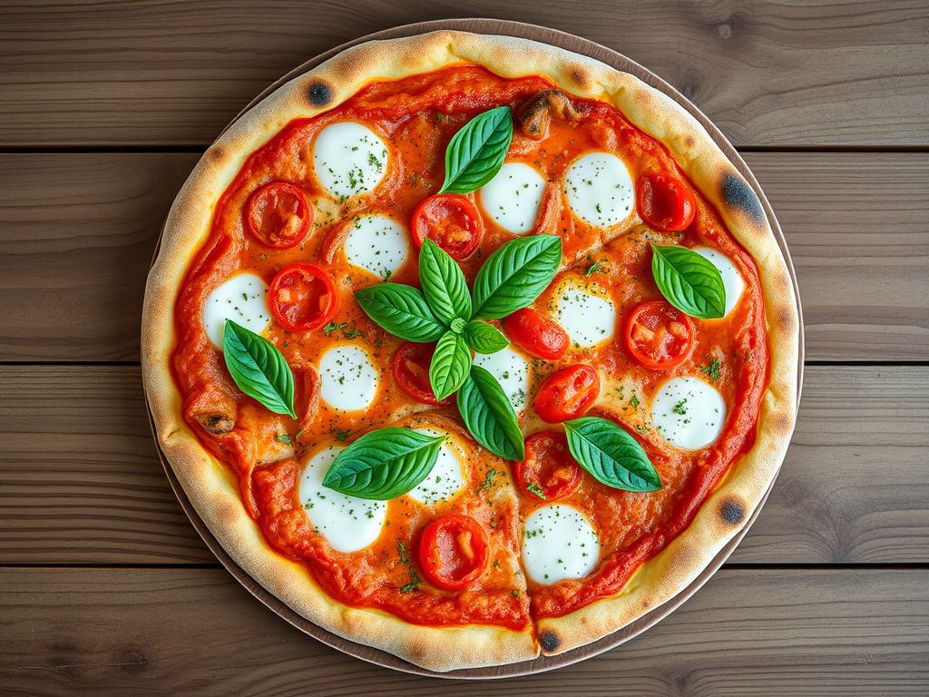 Pizza margarita casera