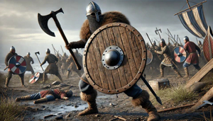 El uso que le daban a los escudos los vikingos