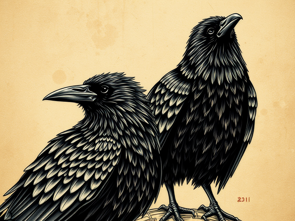 Ficha de Huginn y Muninn (Los cuervos de Odín)
