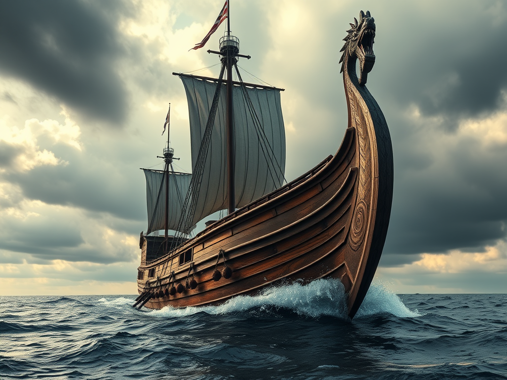 Drakkars y navegación vikinga