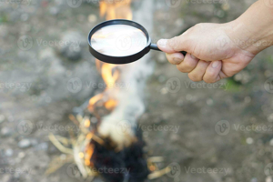 Cómo se puede usar una lente convexa para encender fuego