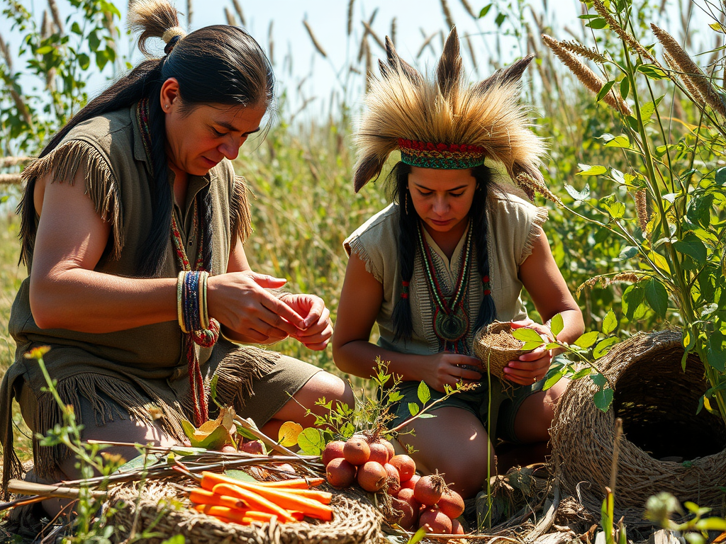 Técnicas Tradicionales de Recolección de Nativos Americanos
