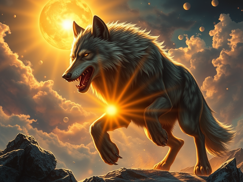 Ficha de Sköll: El Lobo que Persigue al Sol en la Mitología Nórdica