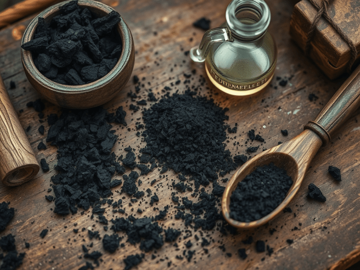 Hacer tinta natural con carbón o frutos silvestres.