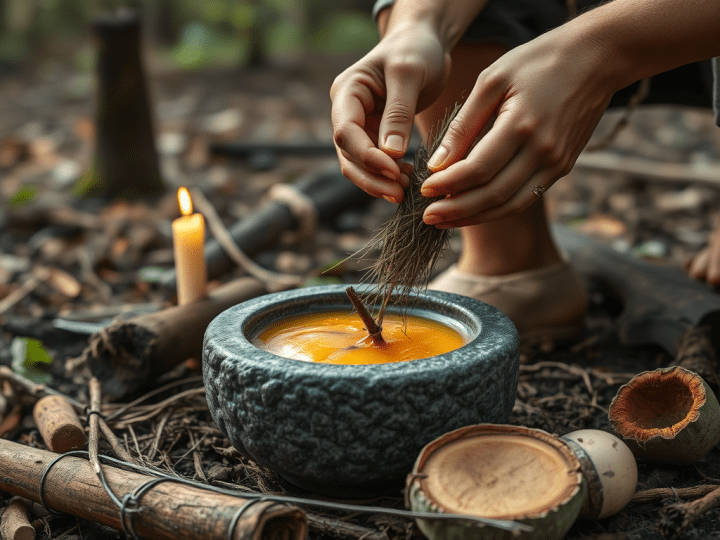 Cómo hacer velas con grasa animal y fibras naturales: una técnica ancestral de bushcraft