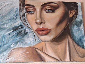 Melancolia Retrato en azul