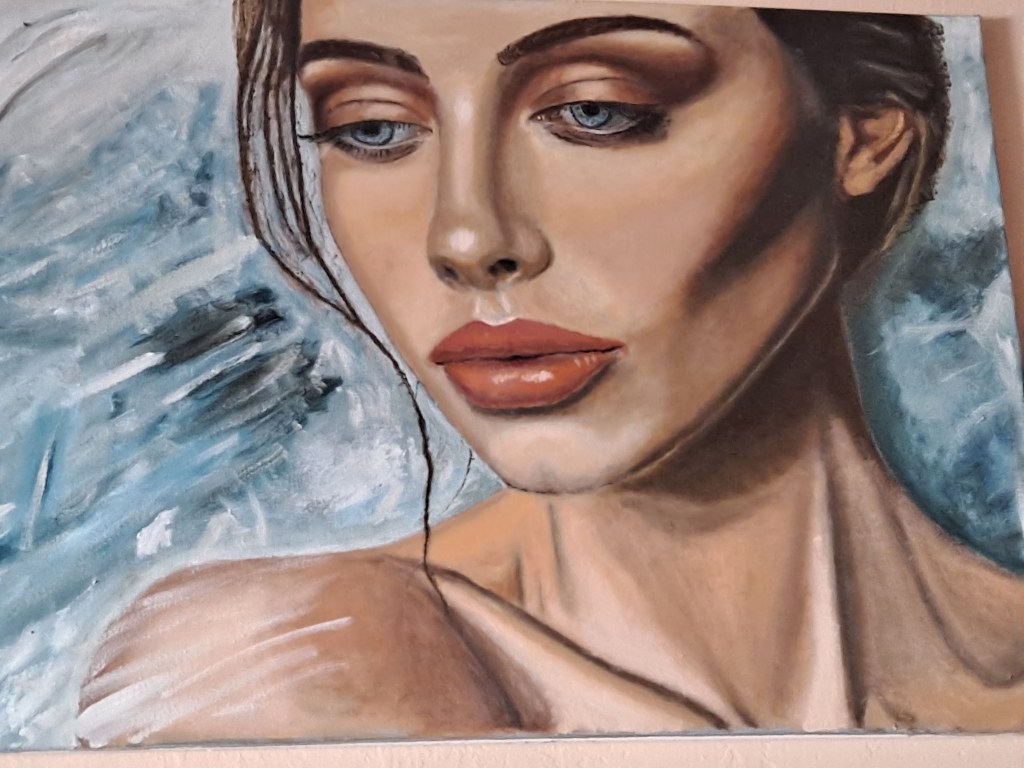 Melancolia Retrato en azul