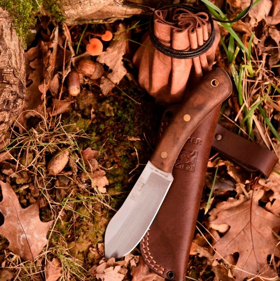 Bolsa de yesca de cuero para bushcraft | Bolsa de yesca | Bushcraft y camping | Artesania en cuero | Bolsa de cuero | Bolsa de antigua