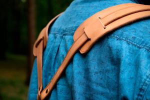 Cinturón de carga para bushcraft con tirantes de soporte