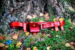Cinturón de cuero bushcraft
