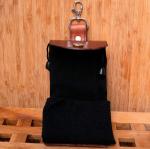 Bolsa de forrajear plegable en cuero para bushcraft.