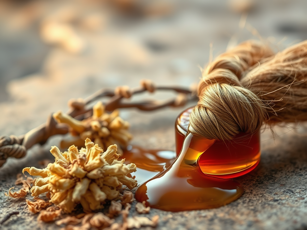 Pharmacopea de la Völva - Fumigación 14: Raíz de Angélica con Miel Seca y Cabello Compartido